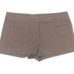 Trina Turk Cotton Blend Shorts Sz 10 Brown Chevron Patterned Shorts